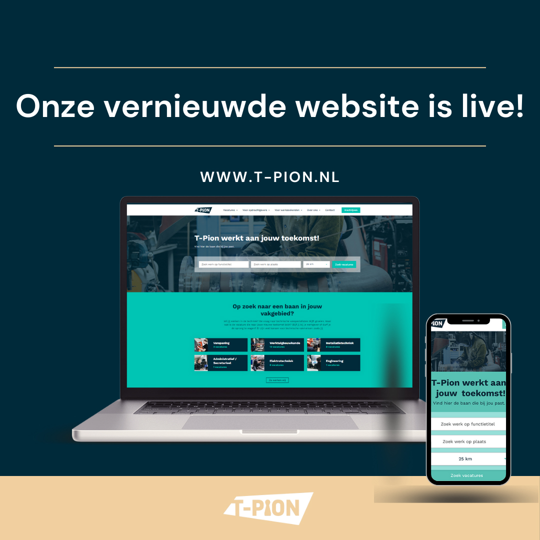 Welkom op de vernieuwde T-Pion Website!